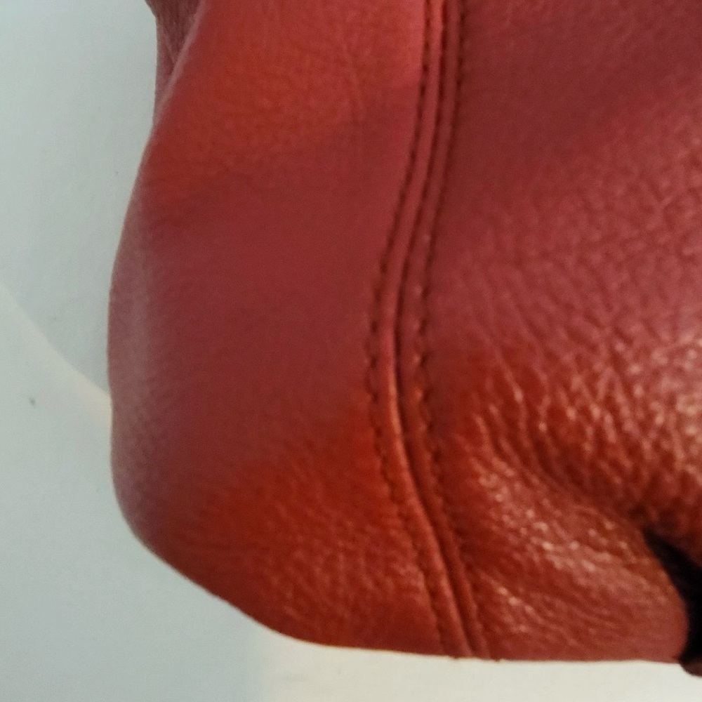 MICHAEL Michael Kors East West Ring Red Pebbled Leather Tote Shoulder Bag - Picture 10 of 16